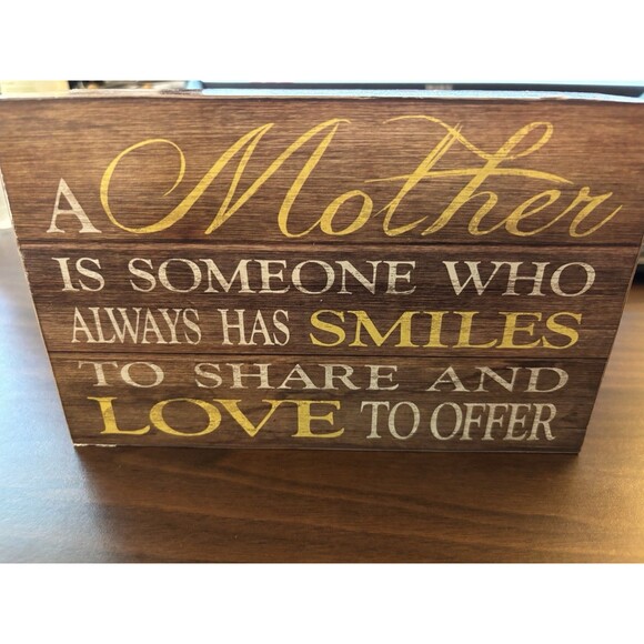 Carson Mother Block Tabletop Sitter Free Standing Sign Mom Gift - Picture 3 of 6